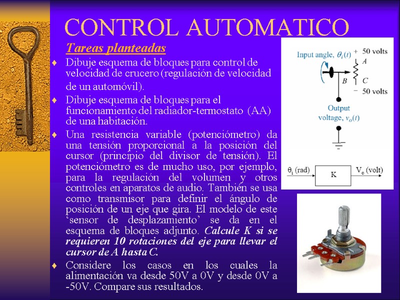 CONTROL AUTOMATICO  Tareas planteadas Dibuje esquema de bloques para control de velocidad de